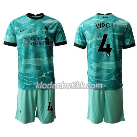 Liverpool Virgil van Dijk 4 Barn Bortedraktsett 2020-2021 Kortermet (+ Korte bukser)